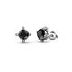 1 - Ceyla Black and White Diamond Stud Earrings 