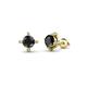 1 - Ceyla Black and White Diamond Stud Earrings 