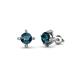 1 - Ceyla Blue and White Diamond Stud Earrings 