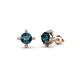 1 - Ceyla Blue and White Diamond Stud Earrings 
