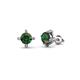 1 - Ceyla Diamond and Lab Created Alexandrite Stud Earrings 