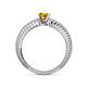 4 - Keona Citrine Solitaire Bridal Set Ring 