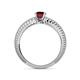 4 - Keona Ruby Solitaire Bridal Set Ring 