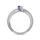 4 - Keona Tanzanite Solitaire Bridal Set Ring 