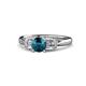 1 - Erela Signature Three Stone with Side Diamond Engagement Ring 