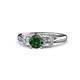 1 - Erela Signature Three Stone with Side Diamond Engagement Ring 