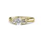 1 - Erela Signature Three Stone with Side Diamond Engagement Ring 