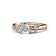 1 - Erela Signature Three Stone with Side Diamond Engagement Ring 