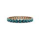 1 - Audrey 3.00 mm London Blue Topaz U Prong Eternity Band 