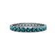 1 - Audrey 3.00 mm London Blue Topaz U Prong Eternity Band 
