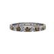 1 - Audrey 3.00 mm Smoky Quartz and Diamond U Prong Eternity Band 