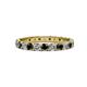 1 - Audrey 3.00 mm Black and White Diamond U Prong Eternity Band 