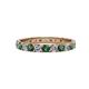 1 - Audrey 3.00 mm Lab Created Alexandrite and Diamond U Prong Eternity Band 