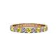 1 - Audrey 3.00 mm Yellow Sapphire and Diamond U Prong Eternity Band 