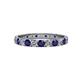 1 - Audrey 3.00 mm Blue Sapphire and Diamond U Prong Eternity Band 
