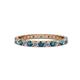 1 - Audrey 2.70 mm London Blue Topaz and Diamond U Prong Eternity Band 