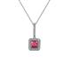 1 - Deana Rhodolite Garnet and Diamond Womens Halo Pendant Necklace 