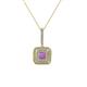 1 - Debbie Amethyst and Diamond Double Halo Pendant 