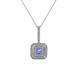 1 - Debbie Tanzanite and Diamond Double Halo Pendant 