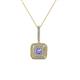 1 - Debbie Tanzanite and Diamond Double Halo Pendant 
