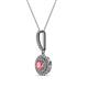2 - Alva Pink Tourmaline and Diamond Double Halo Pendant 