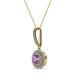 2 - Alva Amethyst and Diamond Double Halo Pendant 