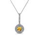 1 - Alva Citrine and Diamond Double Halo Pendant 