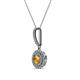 2 - Alva Citrine and Diamond Double Halo Pendant 