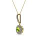 2 - Alva Peridot and Diamond Double Halo Pendant 