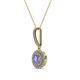 2 - Alva Tanzanite and Diamond Double Halo Pendant 