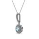 2 - Alva Aquamarine and Diamond Double Halo Pendant 