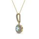 2 - Alva Aquamarine and Diamond Double Halo Pendant 
