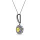 2 - Alva Yellow Sapphire and Diamond Double Halo Pendant 