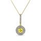 1 - Alva Yellow Sapphire and Diamond Double Halo Pendant 