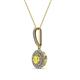 2 - Alva Yellow Sapphire and Diamond Double Halo Pendant 
