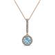 1 - Beth Aquamarine and Diamond Halo Pendant 