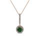 1 - Beth Diamond and Lab Created Alexandrite Halo Pendant 