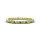 1 - Arria 2.00 mm Green Garnet and Diamond Eternity Band 