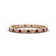 1 - Arria 2.00 mm Red Garnet and Diamond Eternity Band 