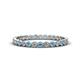 1 - Arria 2.00 mm Blue Topaz and Diamond Eternity Band 
