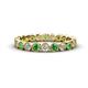 1 - Arria 2.70 mm Green Garnet and Diamond Eternity Band 
