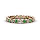 1 - Arria 2.70 mm Green Garnet and Diamond Eternity Band 