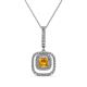 1 - Rosalyn Citrine and Diamond Halo Pendant 
