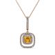 1 - Rosalyn Citrine and Diamond Halo Pendant 