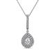 1 - Liz Diamond Teardrop Halo Pendant 