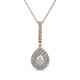 1 - Liz Diamond Teardrop Halo Pendant 