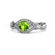 1 - Kalila Signature Peridot and Diamond Engagement Ring 