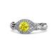 1 - Kalila Signature Yellow and White Diamond Engagement Ring 