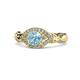 1 - Kalila Signature Aquamarine and Diamond Engagement Ring 