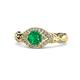 1 - Kalila Signature Emerald and Diamond Engagement Ring 